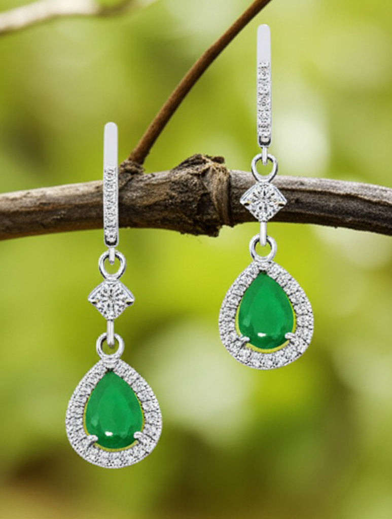 Drop of Passion Emerald Earrings | My Cavell
