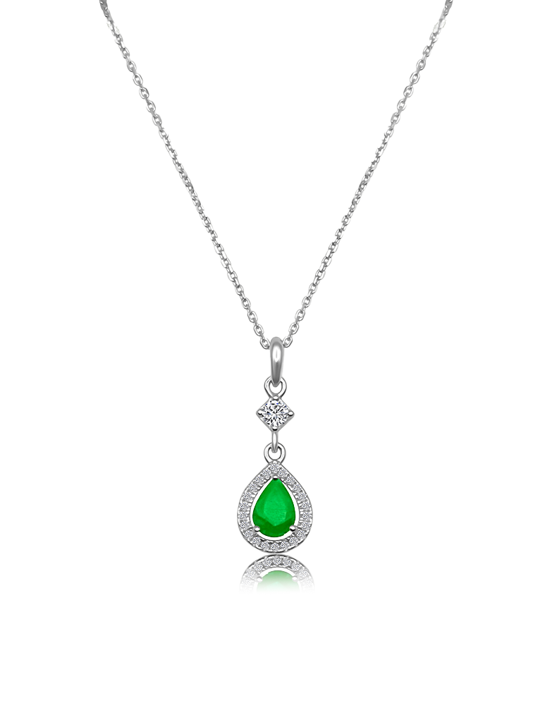 Drop of Passion Emerald Necklace | My Cavell