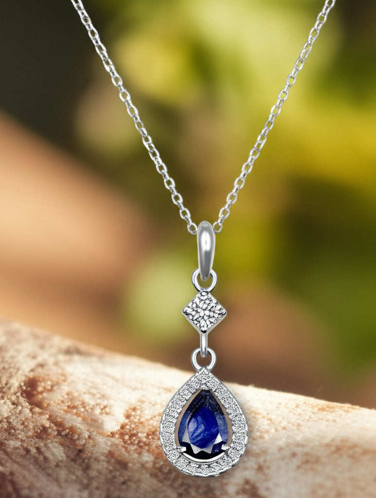 Drop of Passion Sapphire Necklace | My Cavell