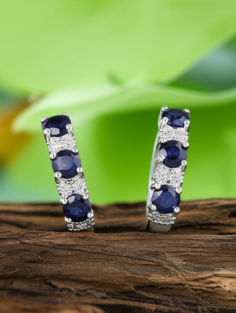 Trilogy of Loyalty Sapphire Earrings | My Cavell