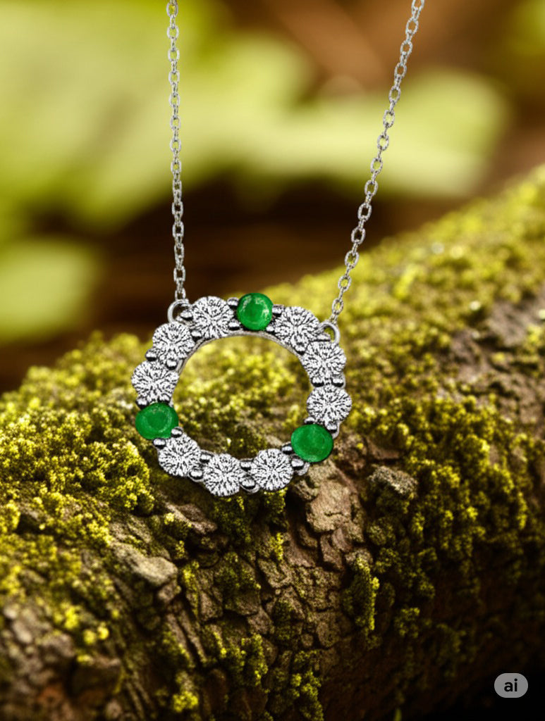 Trilogy of Loyalty Emerald Necklace | My Cavell