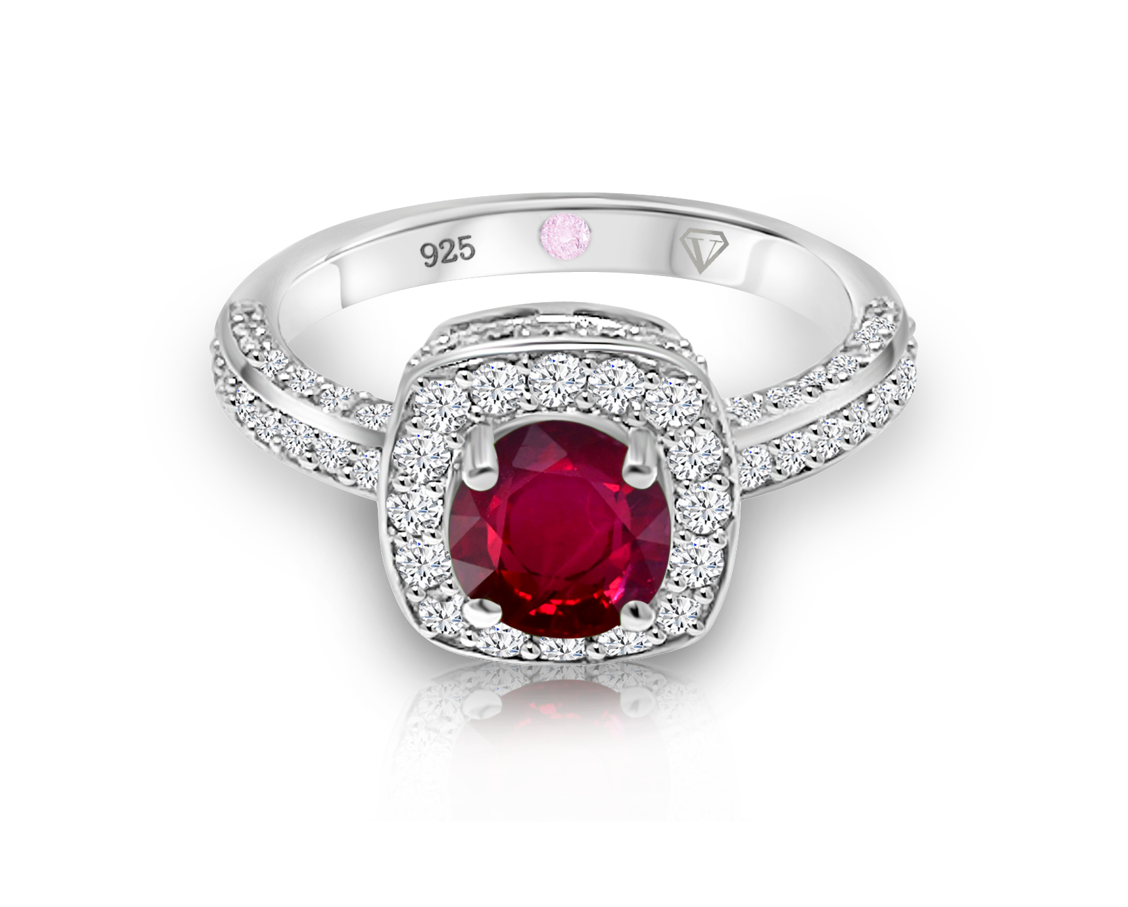 My Cavell Ruby Ring | Natural Gemstone | Cubic Zirconia | Sterling Silver | Everlasting Devotion Collection